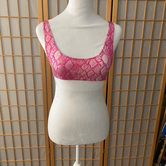 LA Hearts By PacSun Pink Snake Sienna Shine Bikini Top XS - Picture 2 of 5